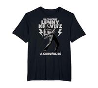 Lenny Kravitz Blue Electric Light Tour 2025 A Coruna Camiseta, Hombre Tallas Grandes, Negro, 6X Alto