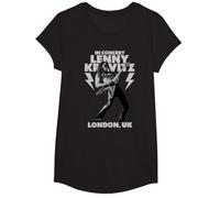 Lenny Kravitz Blue Electric Light Tour 2025 London Camiseta, Niñas, Negro, S