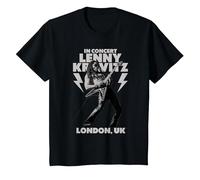Lenny Kravitz Blue Electric Light Tour 2025 London Camiseta, Niños, Negro, 6 años