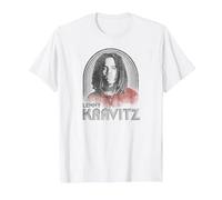 Lenny Kravitz - Retro Lines Logo Camiseta, Hombre, Blanco, 5XL