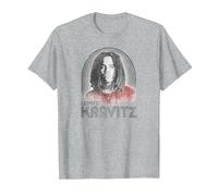 Lenny Kravitz - Retro Lines Logo Camiseta, Hombre, Gris Jaspeado, 5XL