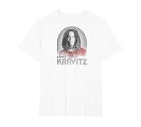Lenny Kravitz - Retro Lines Logo Camiseta, Hombre Tallas Grandes, Blanco, 5X Alto