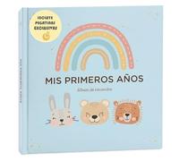 LenoaBaby - Álbum Fotos Bebé Recuerdos y Diario Embarazo hasta 5 Años | 98 Páginas Papel 160gr FSC con Pegatinas | Guarda Ecografía, Peso y Primeros Momentos | Regalo Bebé Recién Nacido Padres