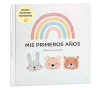 LenoaBaby - Álbum Fotos Bebé Recuerdos y Diario Embarazo hasta 5 Años | 98 Páginas Papel 160gr FSC con Pegatinas | Guarda Ecografía, Peso y Primeros Momentos | Regalo Bebé Recién Nacido Padres