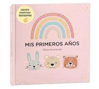 LenoaBaby - Álbum Fotos Bebé Recuerdos y Diario Embarazo hasta 5 Años | 98 Páginas Papel 160gr FSC con Pegatinas | Guarda Ecografía, Peso y Primeros Momentos | Regalo Bebé Recién Nacido Padres