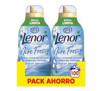 Lenor Aire Fresco Suavizante Para Ropa Clean Breeze 50 Lavados, 700 ml. (Paquete de 2)