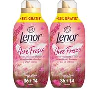 Lenor Aire Fresco Suavizante Para Ropa Frescor A Flores Silvestres 50 Lavados, 700ml, Frescor Resistente Al Secar En Ambientes Húmedos O Al Sol Intenso (Paquete de 2)