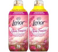 Lenor Aire Fresco Suavizante Para Ropa Frescor A Flores Silvestres 76 Lavados, 1.064L, Frescor Resistente Al Secar En Ambientes Húmedos O Al Sol Intenso (Paquete de 2)