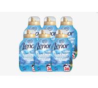 Lenor Aire Fresco Suavizante Para Ropa Frescor Alpino 36 Lavados, 6 X 504ml, Frescor Resistente Al Secar En Ambientes Húmedos O Al Sol Intenso