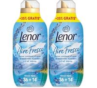 Lenor Aire Fresco Suavizante Para Ropa Frescor Alpino 50 Lavados, 700ml, Frescor Resistente Al Secar En Ambientes Húmedos O Al Sol Intenso (Paquete de 2)