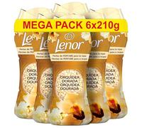 Lenor Classics Orquidea Dorada, Perlas Lavadora Perfumadas 93 Lavados (6 x 210 g), Perlas Suavizante Para Ropa, Potenciador de Frescor para el Lavado