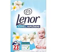 LENOR Detergente en polvo sensible, flor de algodón y flor de tiaré, hipoalergénico