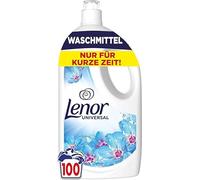 LENOR Detergente líquido, detergente universal, 100 lavados, abril fresco, frescura de larga duración, eliminación de olores en lavado frío