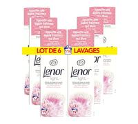 Lenor Perfume de lavandería de perlas para detergente, 100 lavados (235 g x 6), flores de seda y peonía, frescura sin parar, hasta 12 semanas de almacenamiento