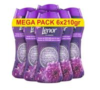 LENOR Perlas de Perfume para la Ropa, 90 Lavados, Potenciador de Frescor para el Lavado, Aroma Amatista Floral, 15 Unidad (Paquete de 6)