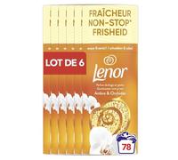 Lenor Potenciador de fragancias 155g, ámbar y orquídea, pack of 6