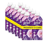 Lenor Suavizante para 36 lavados, sueño de flores, 24 horas de frescor para el bienestar, con una nota de aceites esenciales (12 x 36 WL)