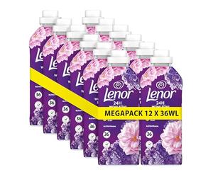 Lenor Suavizante para 36 lavados, sueño de flores, 24 horas de frescor para el bienestar, con una nota de aceites esenciales (12 x 36 WL)