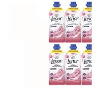 Lenor Suavizante XL de 6 unidades de 1500 ml, aroma de flores y romanticismo, 300 WL/un maravilloso aroma + paños de color y guardabarros de Dr. Beckmann