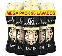 LENOR, Unstoppable Perlas de Perfume para la Ropa, 90 Lavados, Fragrancia Lavish, 6 x 210 gr