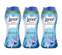 LENOR Unstoppables Classics Frescor de Abril, Perlas Impulsoras De Fragancia Pack 3 x 195g, Perlas de Perfume para la Ropa, Fragancia limpia inspirada en las Flores Primaverales, Explosión de Frescor