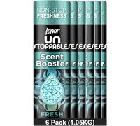Lenor Unstoppables - Perlas de lavandería potenciadoras de aroma, impulso sin parar de frescura desde el lavado hasta el desgaste, frescas (176 g x 6)
