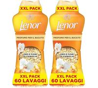 Lenor UNstoppables Perlas de Perfume para la Ropa, 61 Lavados (735g), Suavizante con Fragancia Orquidia Dorada, Potenciador de Frescor (Paquete de 2)