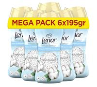 Lenor UNstoppables Perlas de Perfume para la Ropa, 96 Lavados (6 x 195g), Suavizante con Fragancia Frescor Algodon, Potenciador de Frescor
