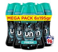 Lenor – Perlas de perfume UNstoppables – Suavizante fragancia fresca, 96 lavados (6 x 195g)