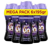 Lenor UNstoppables Perlas de Perfume para la Ropa, Frescor Violeta, Pack 6 x 195g
