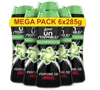 Lenor Unstoppables Perlas Lavadora Perfumadas, 127 Lavados (6 x 285 g), Suavizante Para Ropa con Fragancia Ariel, Potenciador de Frescor, Floral