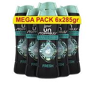 Lenor Unstoppables Perlas Suavizante de Perfume para la Ropa, 127 Lavados (6 x 285 g), Potenciador de Frescor para el Lavado, Fragancia Fresca