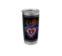 Lenormand Heart Love Oracle Art Design Vaso térmico de acero inoxidable de doble pared