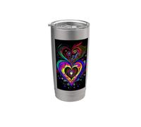 Lenormand Heart Love Oracle Art Design Vaso térmico de acero inoxidable de doble pared