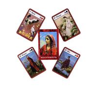 (Lenormand rojo) Juego de mesa de fiesta de ocio con cartas de oráculo, baraja de tarot de alta calidad