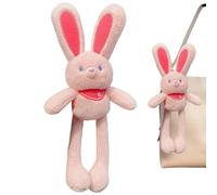 Lenos pellizos peluche, peluche de conejo relleno - 11.81 pulgadas Pull Up Rabbit Easter Bunny | Colgante de llavero, decoración del hogar de animales, de mochila, cosas de decoración elástica para to