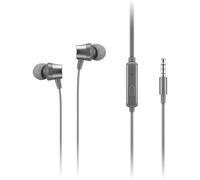Lenovo - 110 Auriculares analógicos in-Ear - Micrófono en línea - Conectividad de 3,5 mm - Botón de reproducción y Pausa - 3 tamaños de Almohadillas Incluidas