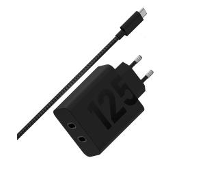 Lenovo 125W dual port USB-C Wall Charger EU for Motorola smartphones - PG38C06632