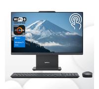 Lenovo 2024 IdeaCentre 27 pulgadas todo en uno, visualización táctil FHD 100Hz, AMD Ryzen 5 7535HS, 16GB DDR5 RAM, 512GB SSD, KB inalámbrico y mouse, base de carga inalámbrica, RJ-45, Wi-Fi 6, cámara