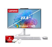 Lenovo 24 computadoras de escritorio todo en uno para oficina en casa, procesador Intel N100, pantalla antirreflejos FHD de 23.8 pulgadas, WiFi 6, HDMI, Win 11Pro, con teclado y mouse con cable (16 GB