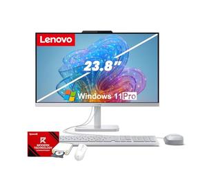 Lenovo 24 computadoras de escritorio todo en uno para oficina en casa, procesador Intel N100, pantalla antirreflejos FHD de 23.8 pulgadas, WiFi 6, HDMI, Win 11Pro, con teclado y mouse con cable (16 GB