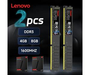 Lenovo 2pcs DDR3 4GB 1600MHz 8GB Módulo de memoria RAM para computadora de escritorio TALIX de alta velocidad PC3-12800U Plug&Play para juegos y oficina