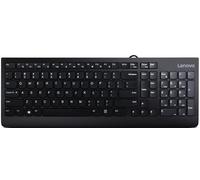 Lenovo Teclado 300 USB (GX30M39655) qwerty inglés EE. UU. negro, ergonómico con cable
