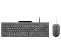 Lenovo 310 USB-A Teclado con Cable Ratón Combo, Teclas silenciosas, Diseño Gaming Ultra-Slim Anti-derrame, Soporte para teléfono Integrado, Compatible con Ordenador portátil, PC, Tablet - Ratón