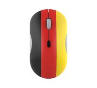 Lenovo Ratón silencioso Bluetooth 350 (Fan Edition), diseño ergonómico inalámbrico ambidiestro, Bluetooth 5.3, DPI ajustable hasta 2400, duración de la batería de 36 meses, materiales reciclados