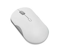 Lenovo 350 - Ratón Silencioso Bluetooth (Óptico Infrarrojo, Ergonómico, Ambidiestro, Botones Programables, Rueda Dinámica, 3 Niveles de dpi, x1 Batería AA, Fácil Cambio a 2 Dispositivos) Gris Nube