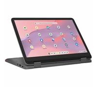 Lenovo 500e Yoga Chromebook Gen 4 82W4001SUS - Chromebook convertible 2 en 1 con pantalla táctil de 12.2 pulgadas, WUXGA, Intel N-Series N100-8 GB, memoria flash de 64 GB, teclado inglés, gris grafito