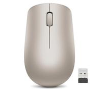 Lenovo 530 - Ratón Inalámbrico de 2.4 GHz, Receptor USB Nano, 1200 dpi, Ambidiestro, Color Almendra