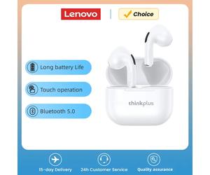 Lenovo Auricular Inalámbrico TWS, Audífonos Originales, Bluetooth, Control Táctil, Cascos Deportivos, Estéreo, Accesorio para Teléfono Android, LP40 LP40 white