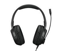 Lenovo Auriculares para Juegos H110, Cable Trenzado de 1,8 m, conexión de 3,5 mm, micrófono omnidireccional, Almohadillas Transpirables de Espuma Suave, Rueda de Volumen integrada, Color Negro